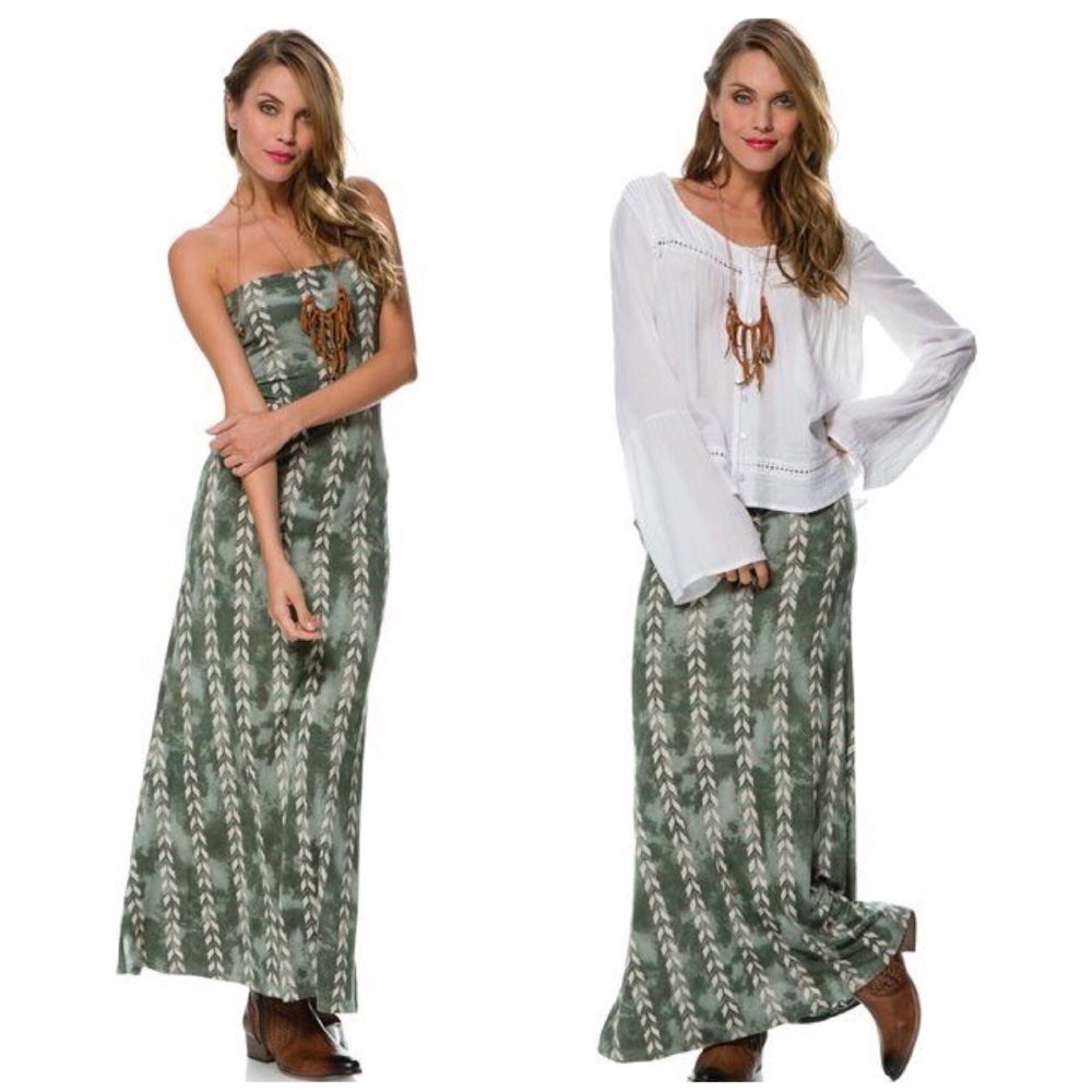 Billabong Mastermind Maxi Skirt/Dress - Army Sz S